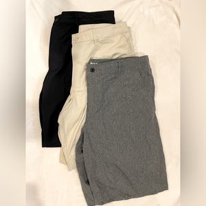 Champion duo dry shorts-black,khaki, Mossimo Hybrid 4 way stretch shorts-grey 38